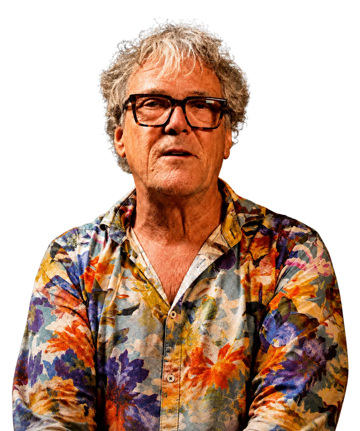 Gezeefdrukt portret van Ton Hendriks